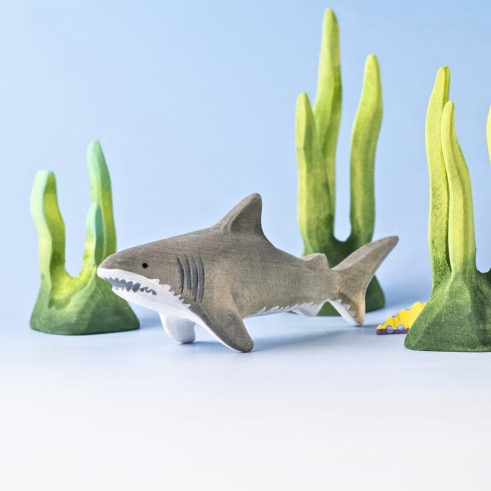 BumbuToys Wooden Sea Animal - Shark for Small World Play from Australia