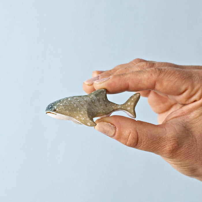 BumbuToys Wooden Sea Animal - Whale Shark Baby for Small World Play from Australia