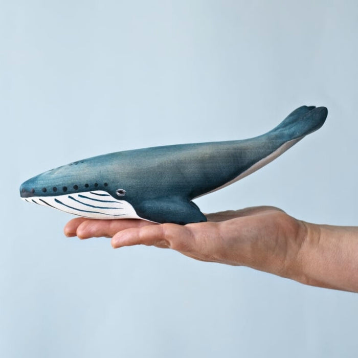 BumbuToys Wooden Sea Animals - Blue Whale for Small World Play from Australia