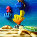 BumbuToys Handcrafted Wooden Seascape Figure Digitate Coral from Australia in a small-world play setting