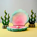 BumbuToys Large Shell with Pearl Handcrafted Wooden Toy with Sea Plants from Australia
