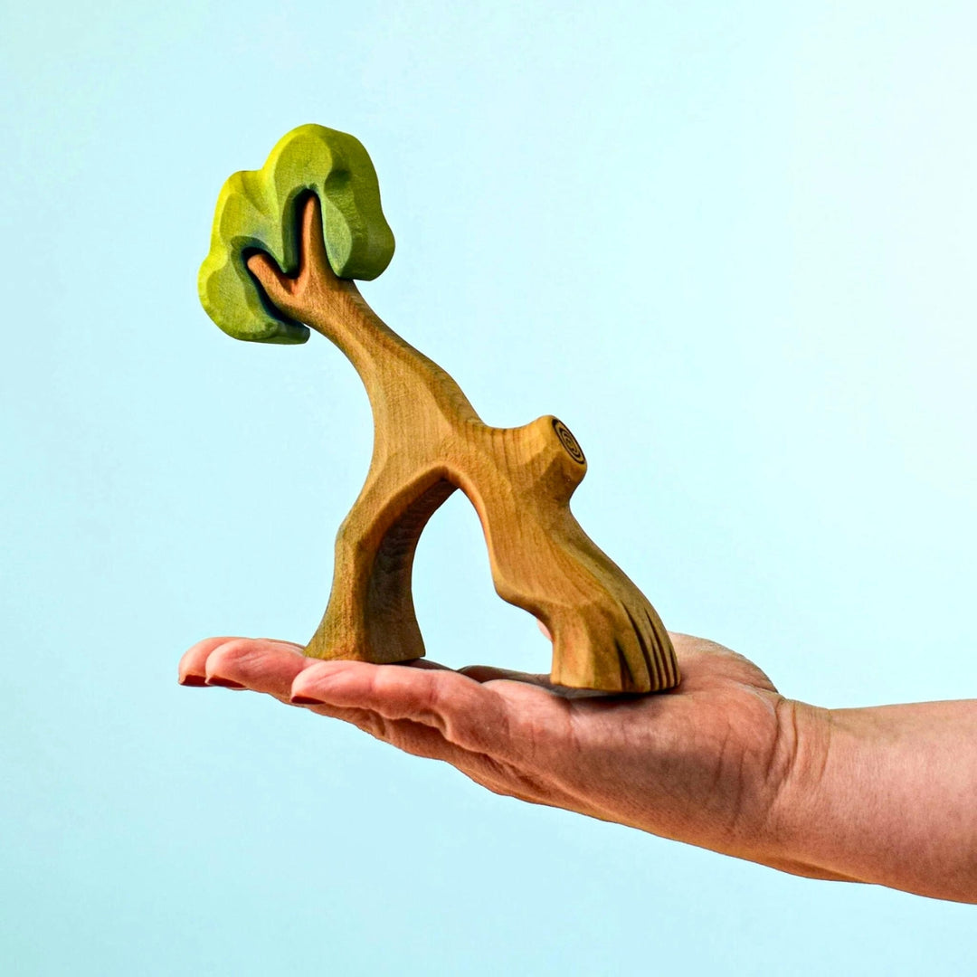 BumbuToys Handcrafted Hollow Tree for Small World Play from Australia