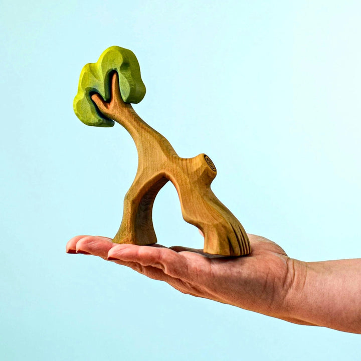 BumbuToys Handcrafted Hollow Tree for Small World Play from Australia