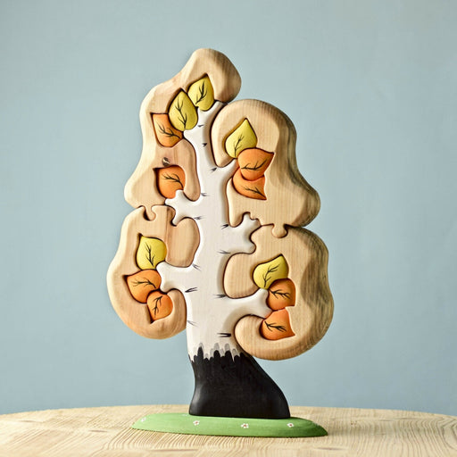 Bumbu Toys Handcrafted Wooden Tree The Birch Big Puzzle for Small World Play from Australia