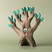 BumbuToys Wooden Tree - The Watching Oak - Green for Small World Play from Australia