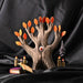 BumbuToys Wooden Tree - The Watching Oak - Orange for Small World Play from Australia