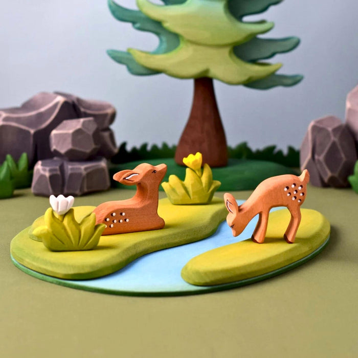 BumbuToys Handcrafted Wooden Waterscape River Plate from Australia