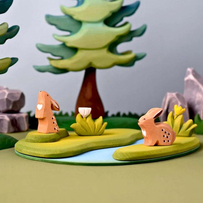 BumbuToys Handcrafted Wooden Waterscape River Plate from Australia