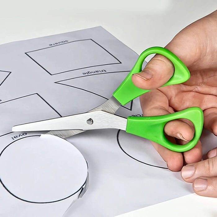 Children's Scissors 13cm - Green Handle, Round Tip, Left Handed from Australia