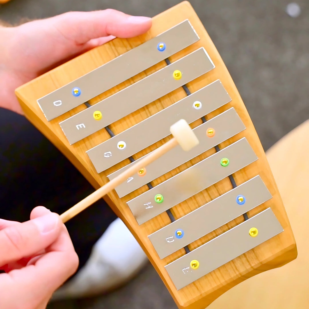 Glockenspiel / Xylophone Carillon Pentatonic 7 Steel Plates with Mallet