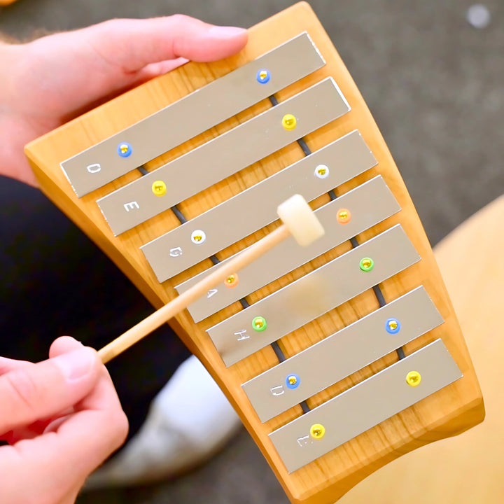 Glockenspiel / Xylophone Carillon Pentatonic 7 Steel Plates with Mallet