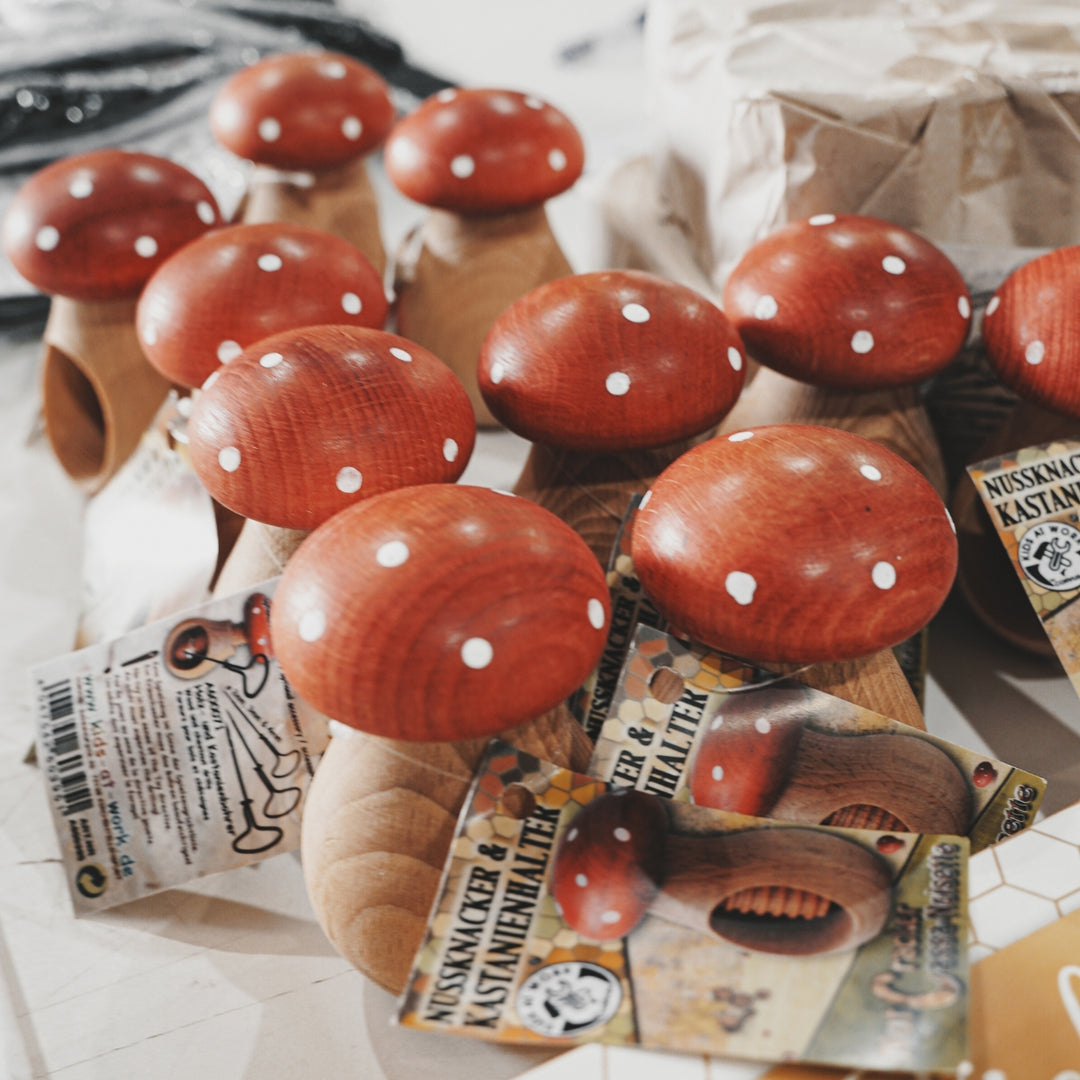 Kids at Work Chestnut Holder & Nutcracker Toadstool, Australia