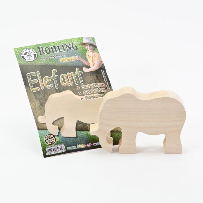 A600702 Kids at Work Wood Figure Elephant