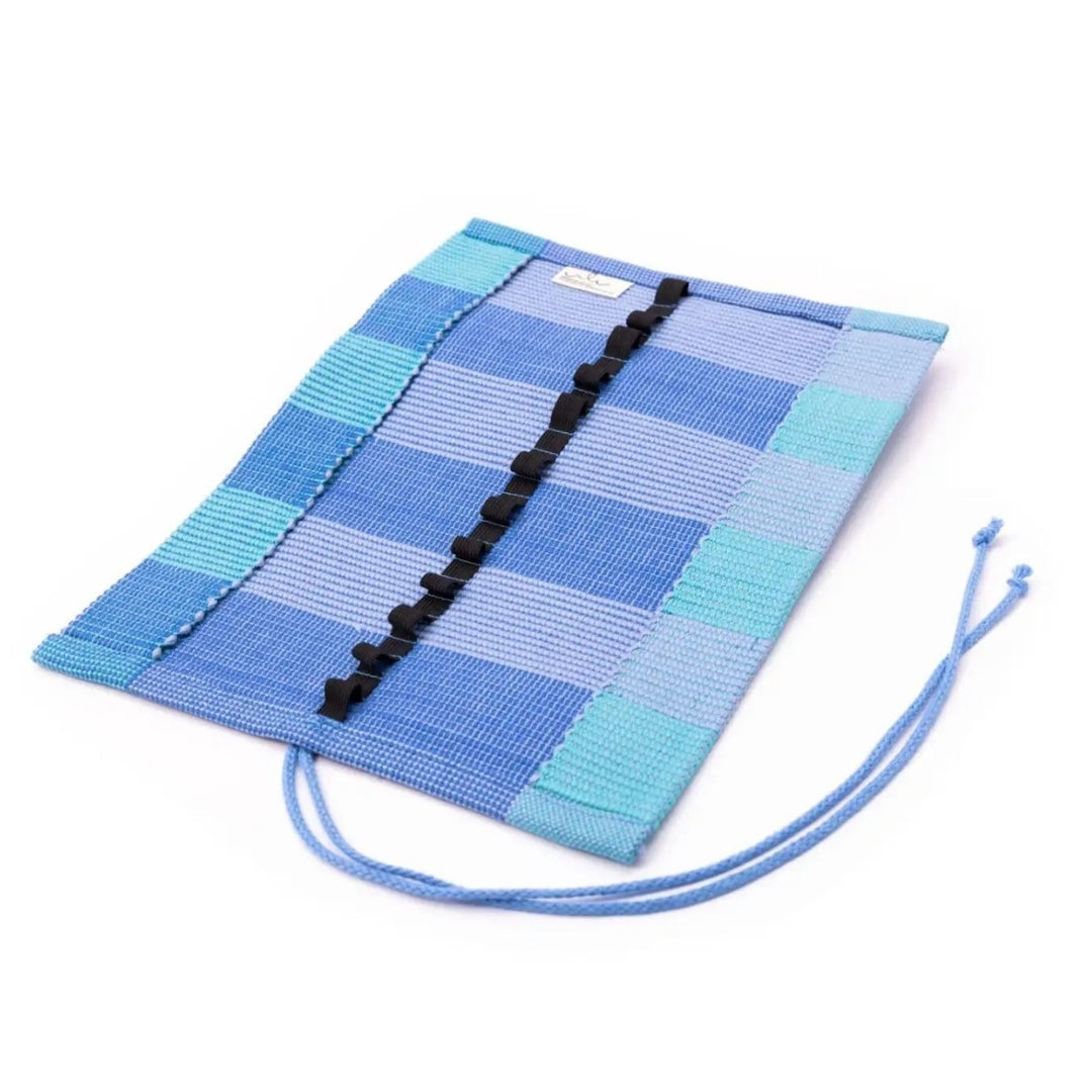 Crayon Cotton Roll-up 12 for Sticks & 12 Blocks - Blue - Mercurius Australia, Available Online