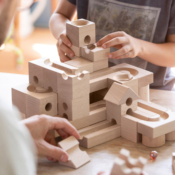 CUBORO Junior - Set of 40 - Wooden Marble Run - Online, Australia