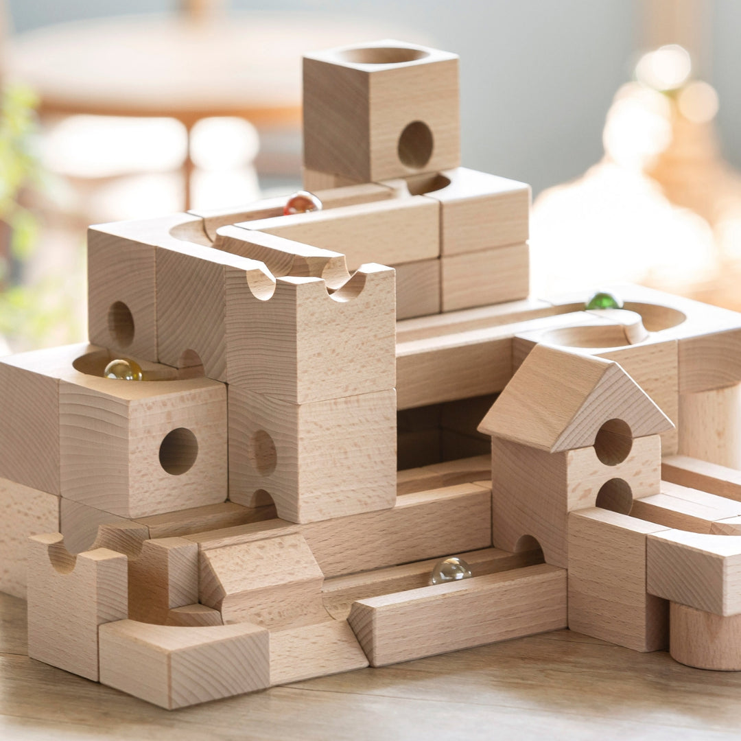 CUBORO Junior - Set of 40 - Wooden Marble Run - Online, Australia