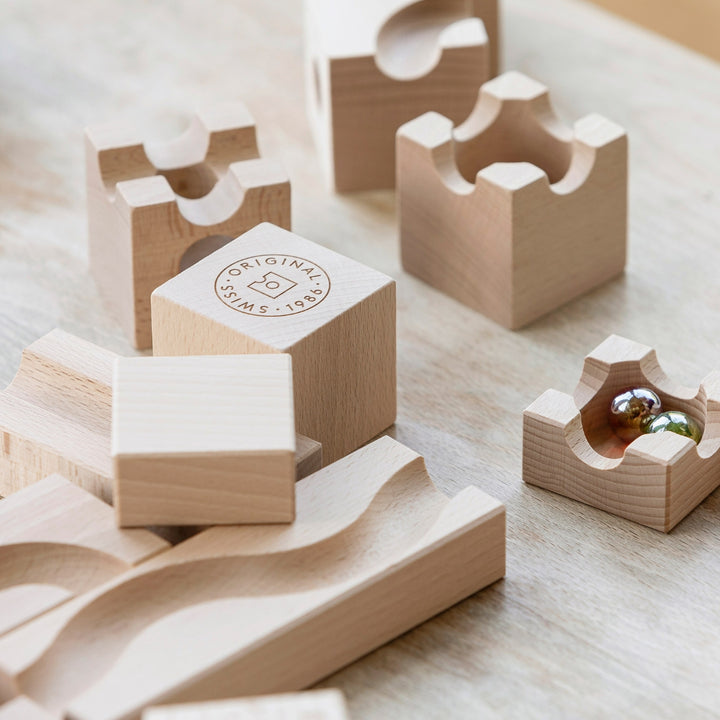 CUBORO Junior - Set of 40 - Wooden Marble Run - Online, Australia
