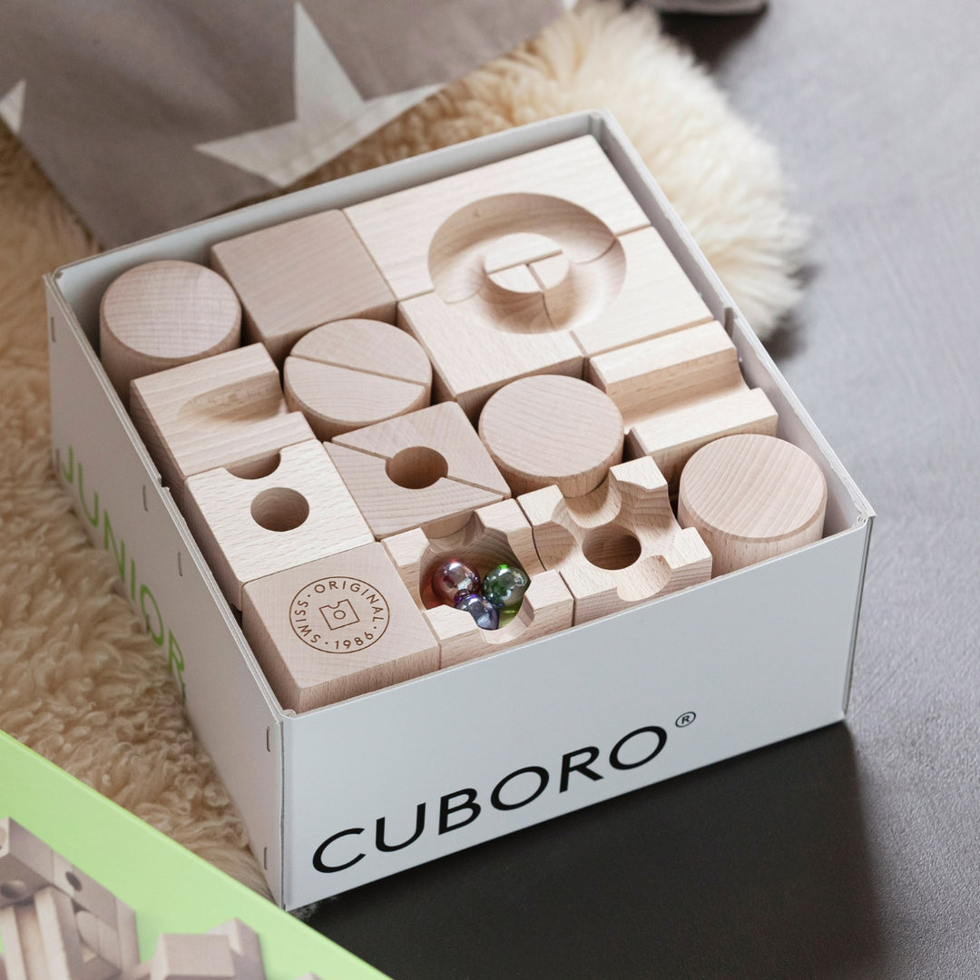 CUBORO Junior - Set of 40 - Wooden Marble Run - Online, Australia