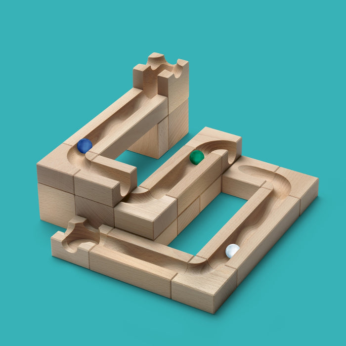 CUBORO WAVE - Extra Set of 22 - Wooden Marble Run - Online, Australia