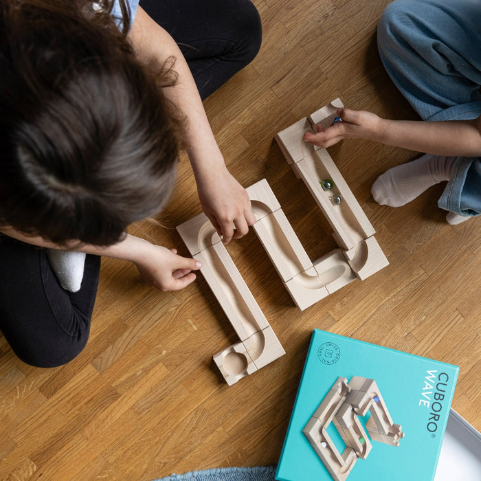 CUBORO WAVE - Extra Set of 22 - Wooden Marble Run - Online, Australia