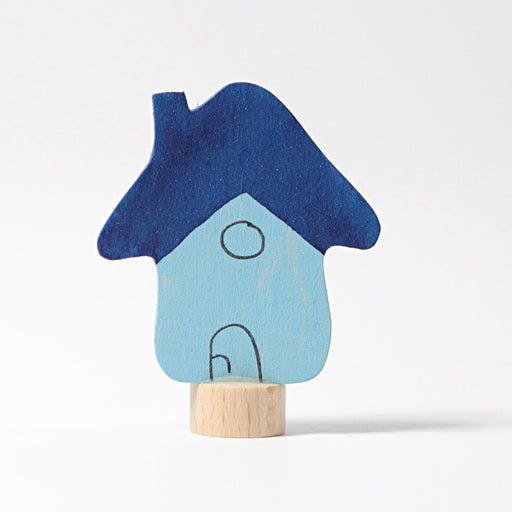 GR-03570 Grimm's Blue House Candle Holder Decoration