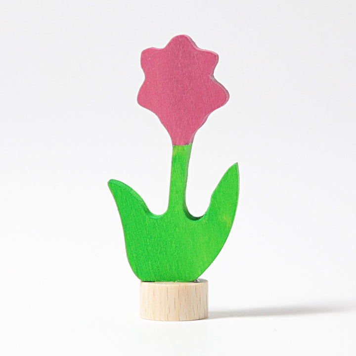 GR-03600 Grimms Pink Flower Candle Holder Decoration