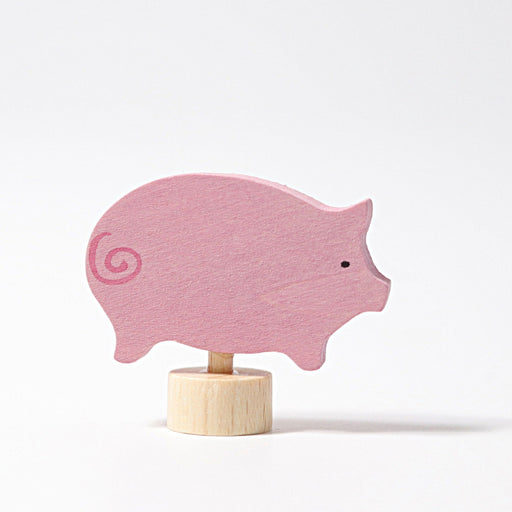 GR-03316 Grimm's Pink Pig Candle Holder Decoration