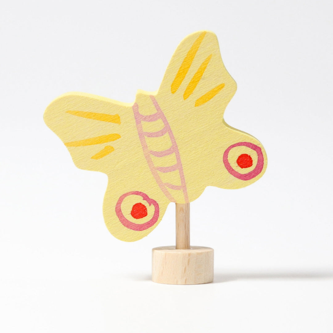 GR-03313 Grimms Yellow Butterfly Candle Holder Decoration