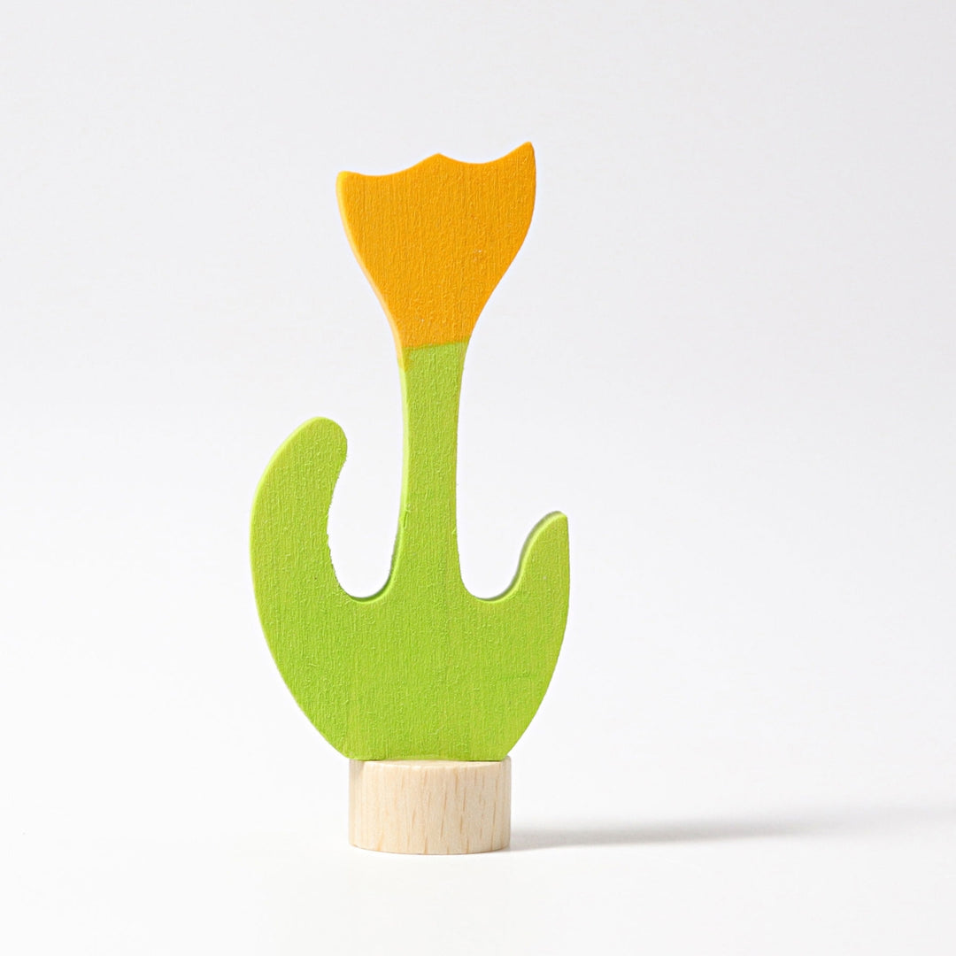 GR-03680 Grimm's Tulip Yellow Candle Holder Decoration
