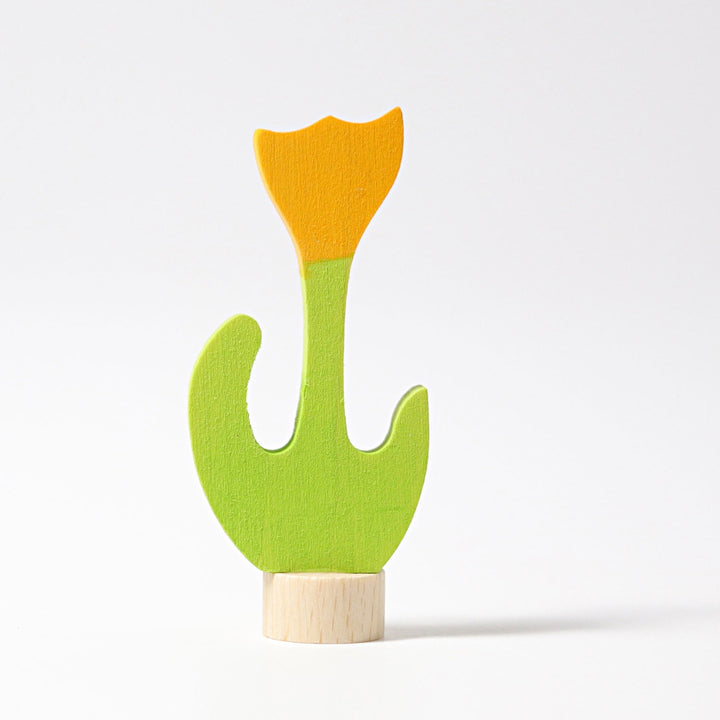 GR-03680 Grimm's Tulip Yellow Candle Holder Decoration