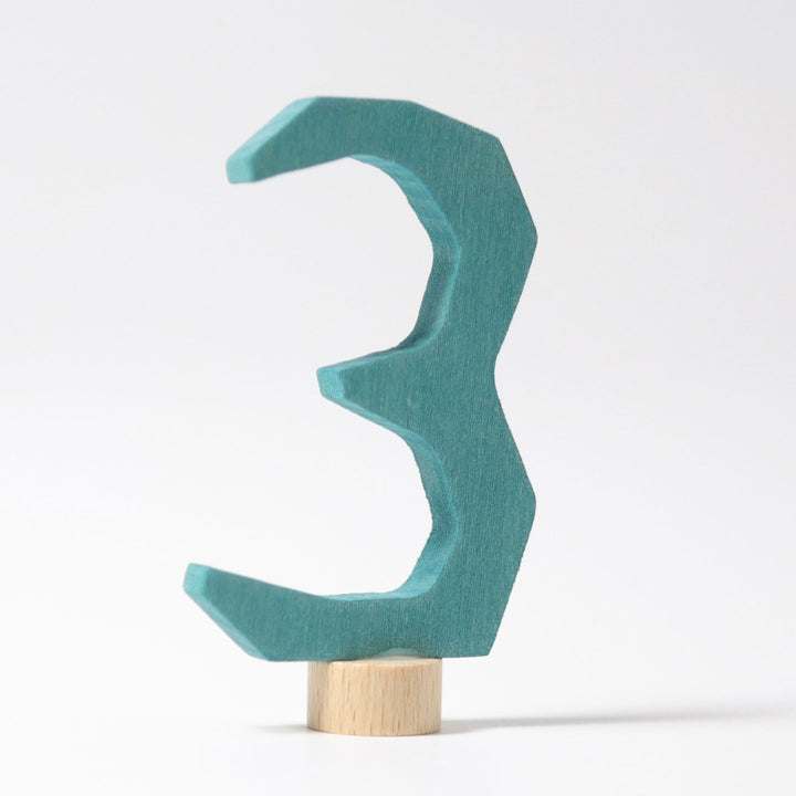 GR-04530 Grimms Number 3 Candle Holder Decoration