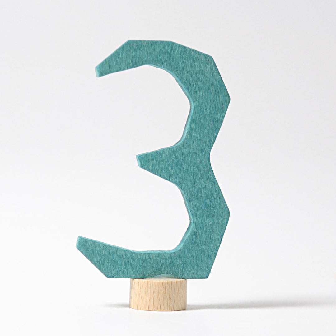 GR-04530 Grimms Number 3 Candle Holder Decoration