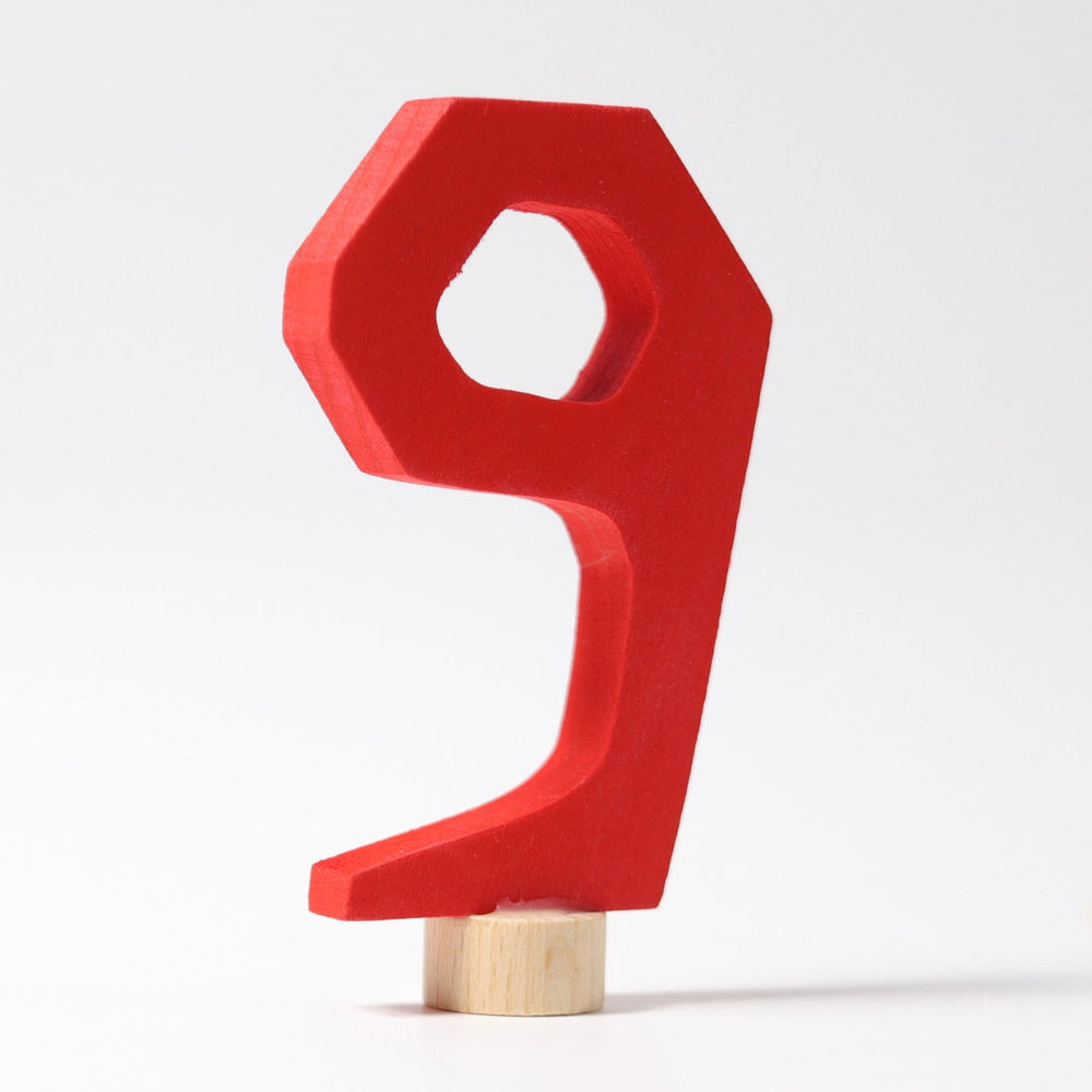 GR-04590 Grimms Number 9 Candle Holder Decoration