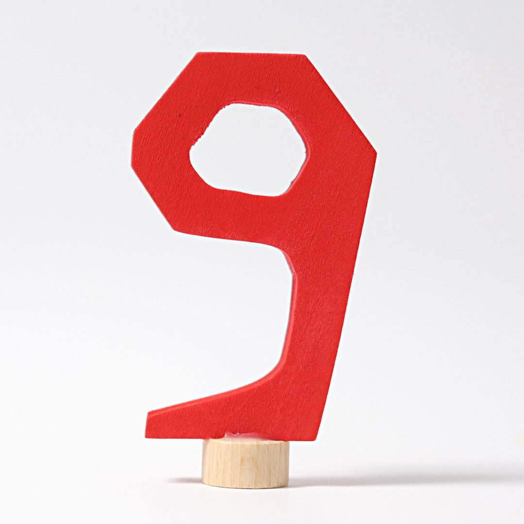 GR-04590 Grimms Number 9 Candle Holder Decoration