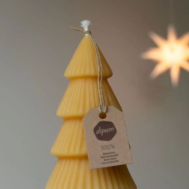 Dipam Beeswax Christmas Tree Candles 7x12, Box of 6 - Online, Australia