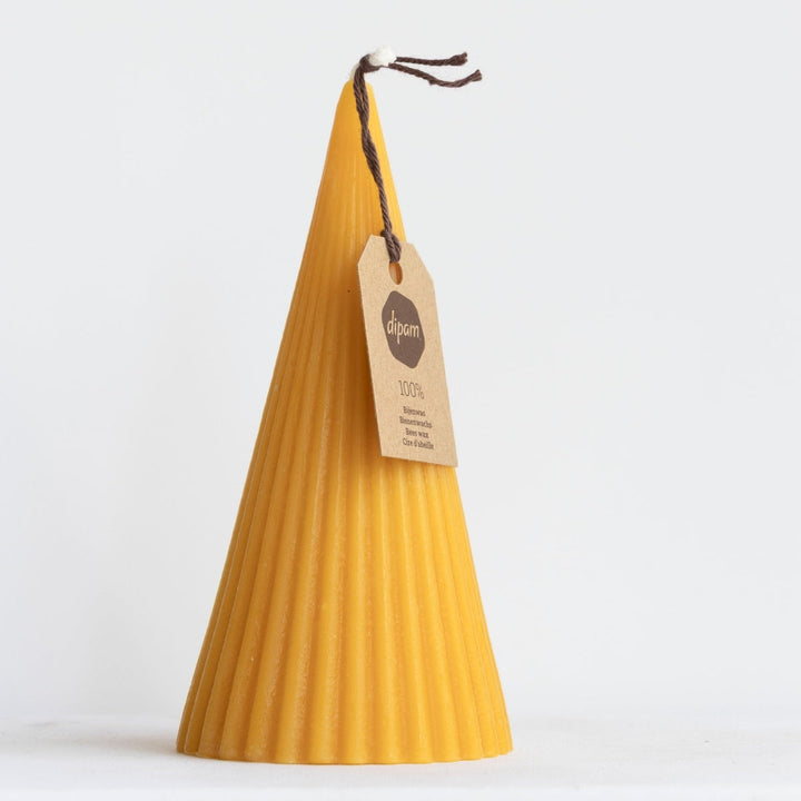 Dipam Beeswax Cone Candle 7x14.5, Box of 6 - Online, Australia