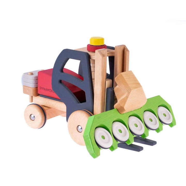 DY-180534 Dynamiko Wooden Tractor Accessory Corn Header Green