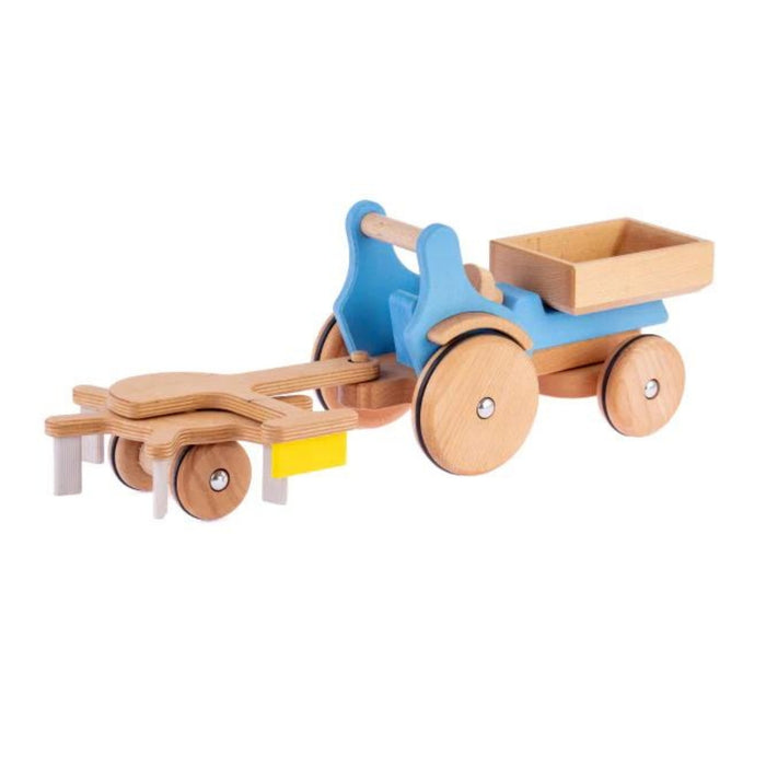 DY-180503 Dynamiko Wood Tractor Fridolin (Light Blue)