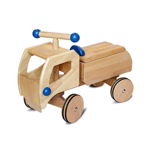 DY-180015 Dynamiko Wooden Ride On Toy Car Transporter Fred Blue