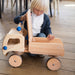 DY-180107 Dynamiko Wooden Ride On Toy Car Transporter Fred - Walnut