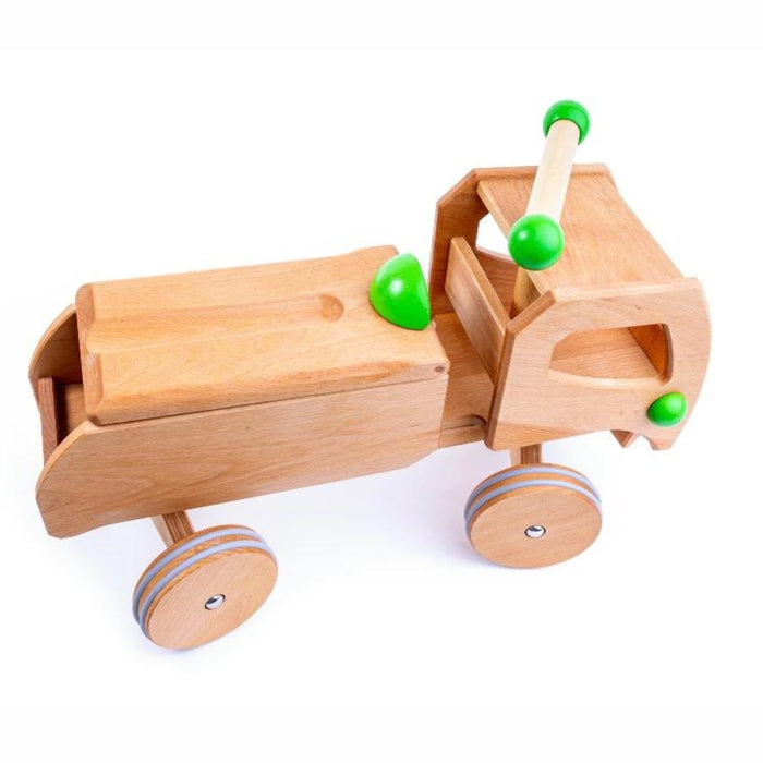 DY-180039 Dynamiko Wooden Ride On Toy Car Transporter Fred - Green