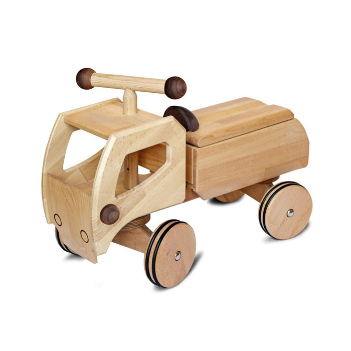 DY-180107 Dynamiko Wooden Ride On Toy Car Transporter Fred - Walnut