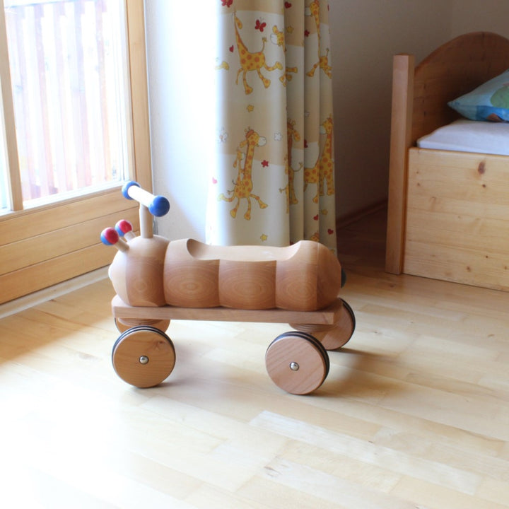 DY-180237 Dynamiko Wooden Ride on Toy Caterpillar - Blue