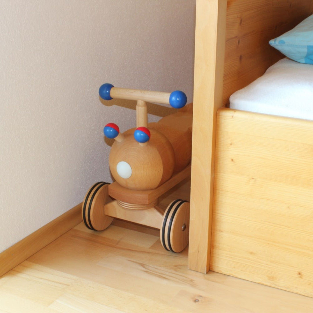 DY-180237 Dynamiko Wooden Ride on Toy Caterpillar - Blue