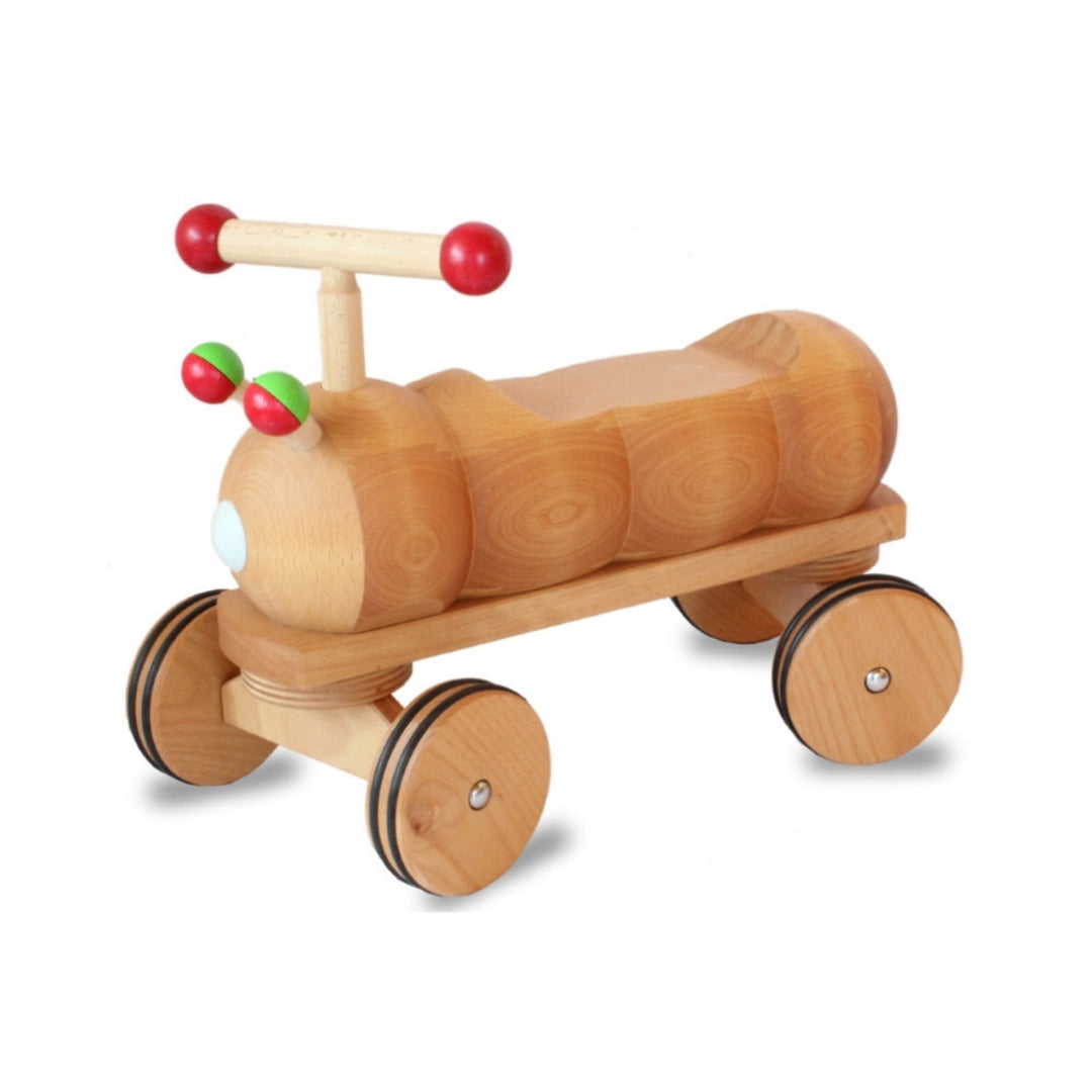 DY-180220 Dynamiko Wooden Ride on Toy Caterpillar - Red