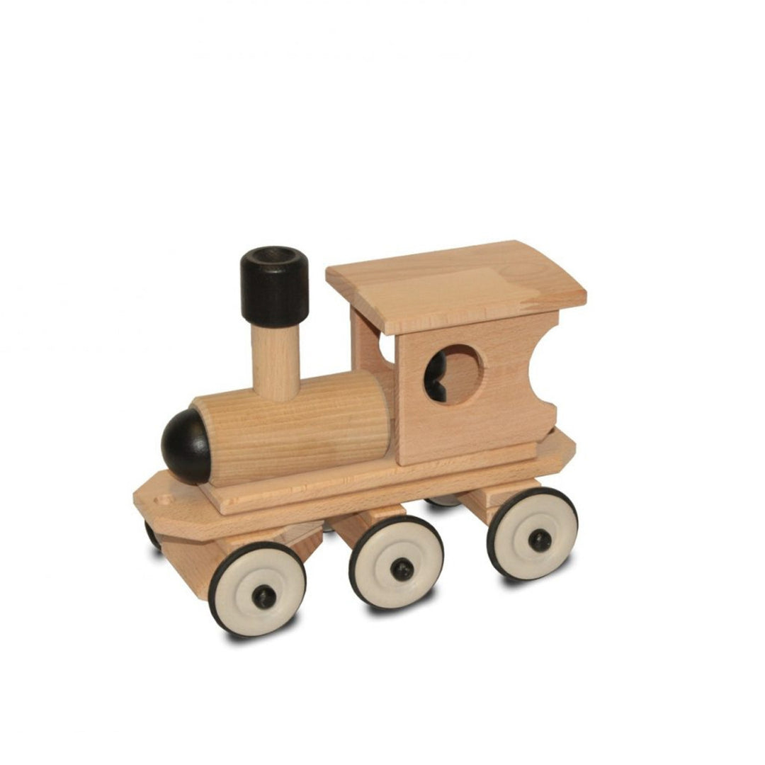 DY-180114 Dynamiko Wooden Steerable Push Along Train with Peg Doll