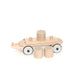 DY-180176 Dynamiko Wooden Push Along Train Flatbed Carriage with Cylinder Blocks