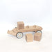 DY-180169 Dynamiko Wooden Push Along Train Flatbed Carriage with Square Blocks