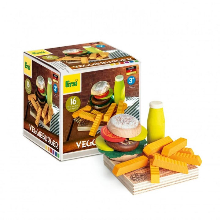 Erzi Veggie Burger Assortment Wooden Play Food for Children's Pretend Play from Australia
