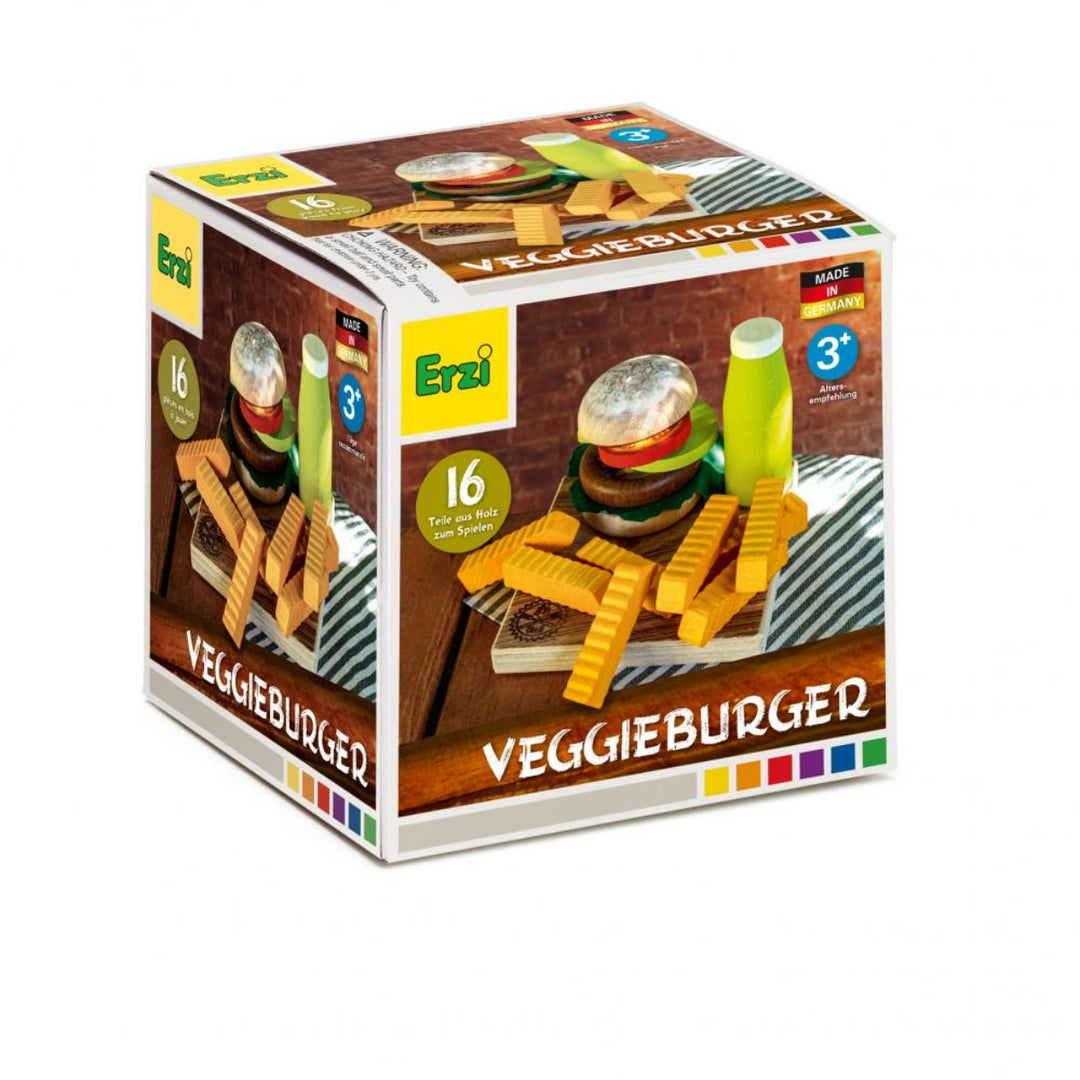 Erzi Veggie Burger Assortment Wooden Play Food for Children's Pretend Play from Australia